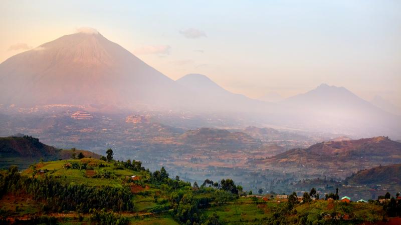 Virunga Mountains View 